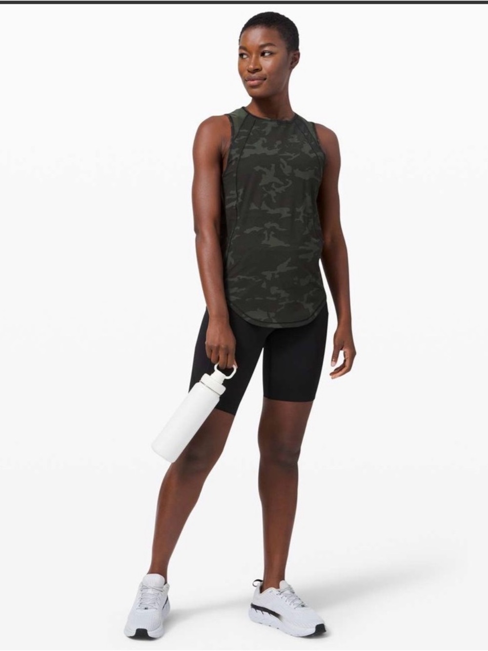 VGUC Lululemon Sculpt Tank Incognito Camo Multi Gator Green - Picture 3 of 8